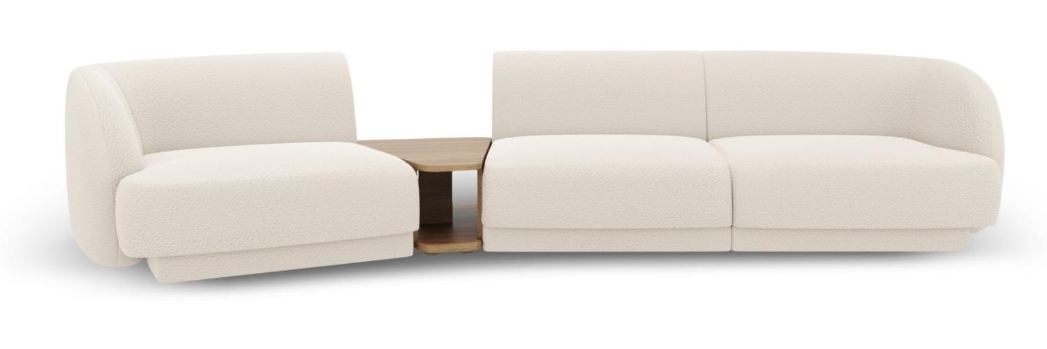 Micadoni Modulares Sofa Miley 3-Sitzer Links Boucle Beige Bild 1