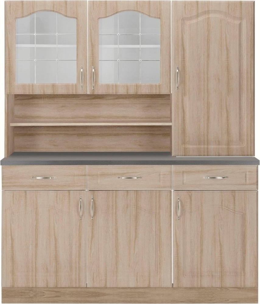 wiho Küchen Küchenbuffet Linz 150 cm breit, in Landhaus-Optik Bild 1
