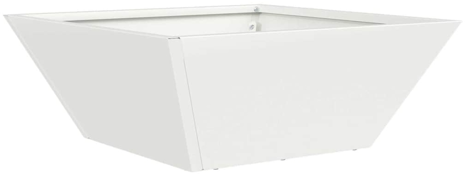 vidaXL Garten-Pflanzgefäß Weiß 40 x 40 x 15 cm Kaltgewalzter Stahl 873812 Bild 1