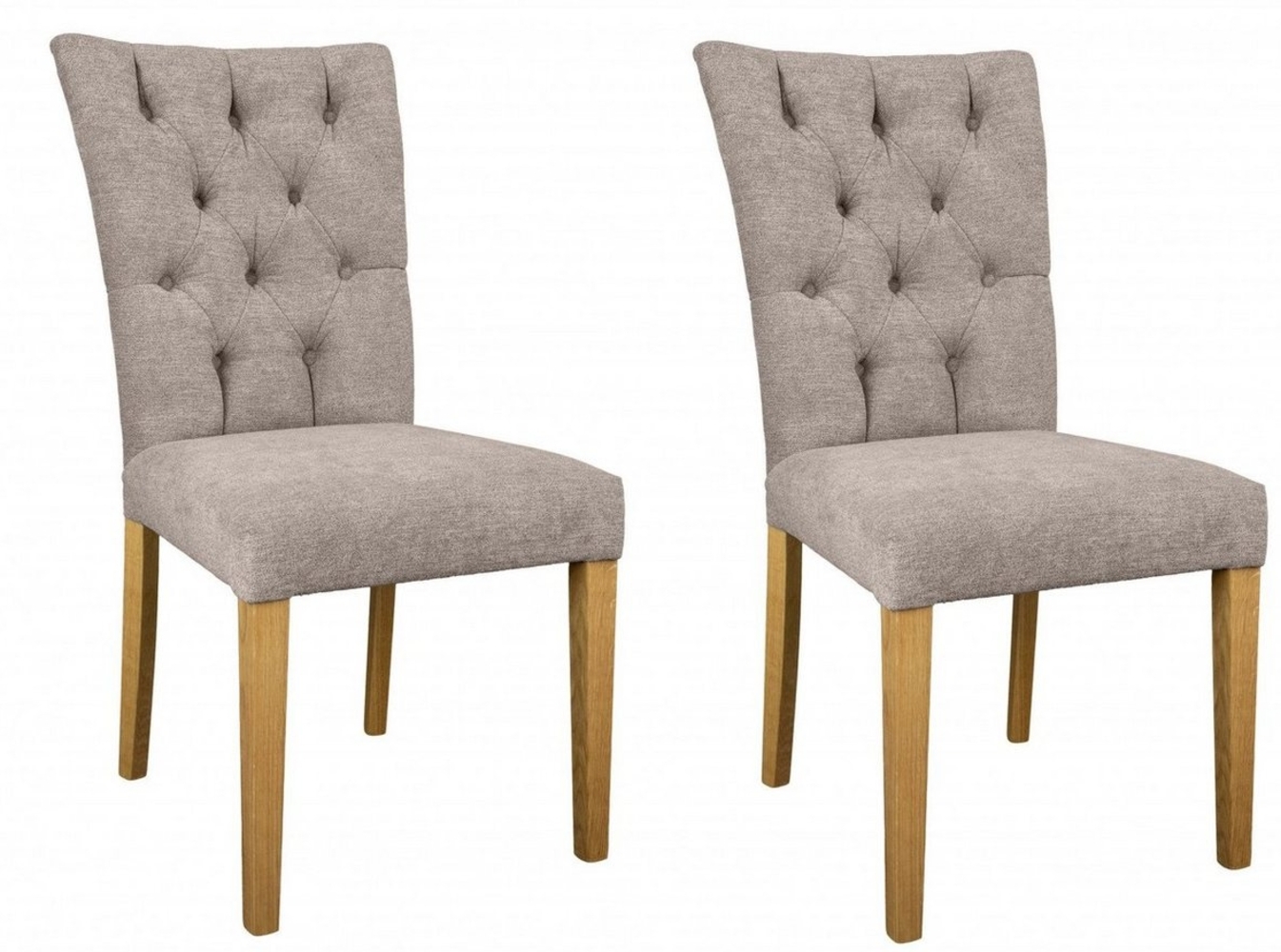 Leonique 4-Fußstuhl Peillon (Set, 2 St), Mit Massivholzbeinen und mit Knopfsteppung Bild 1