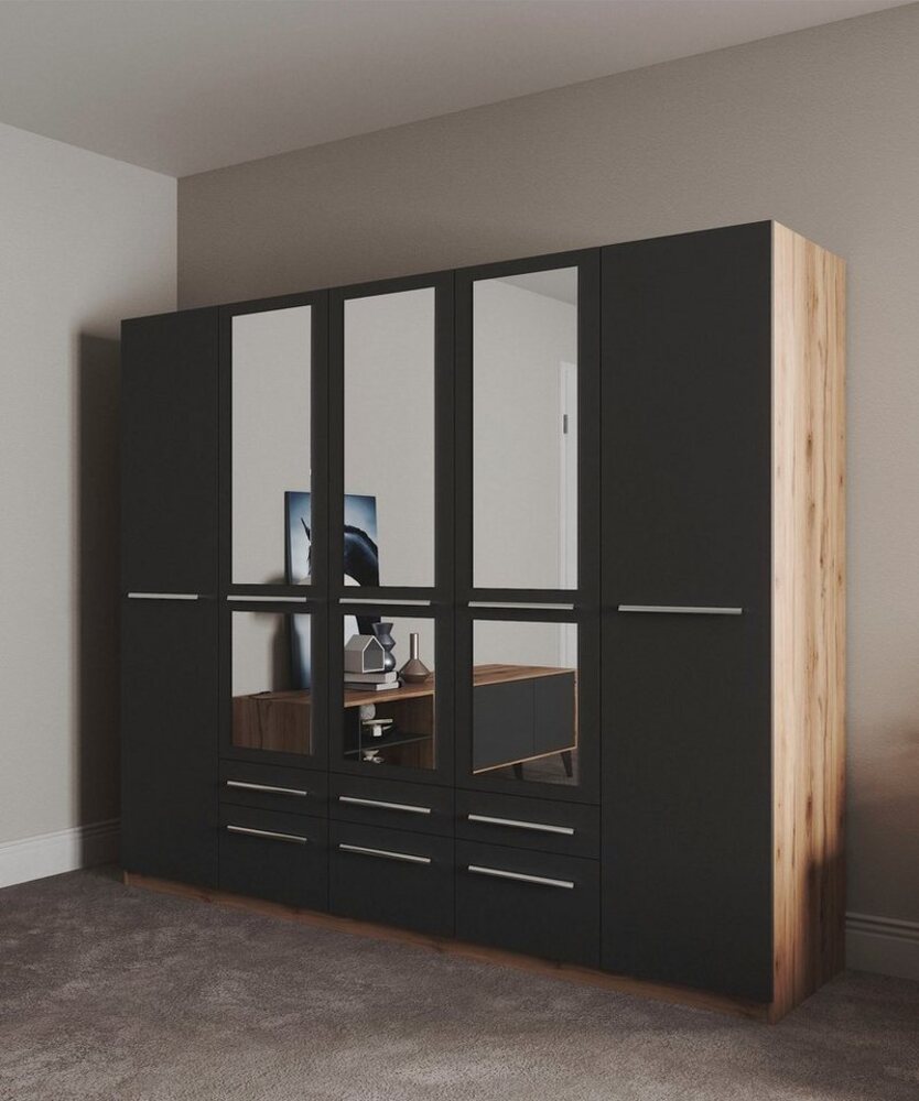 priess Kleiderschrank Schrank Garderobe Wäscheschrank Barcelona in 5 Breiten viel Stauraum, geräumige Schubkästen, mit Spiegel, MADE IN GERMANY Bild 1