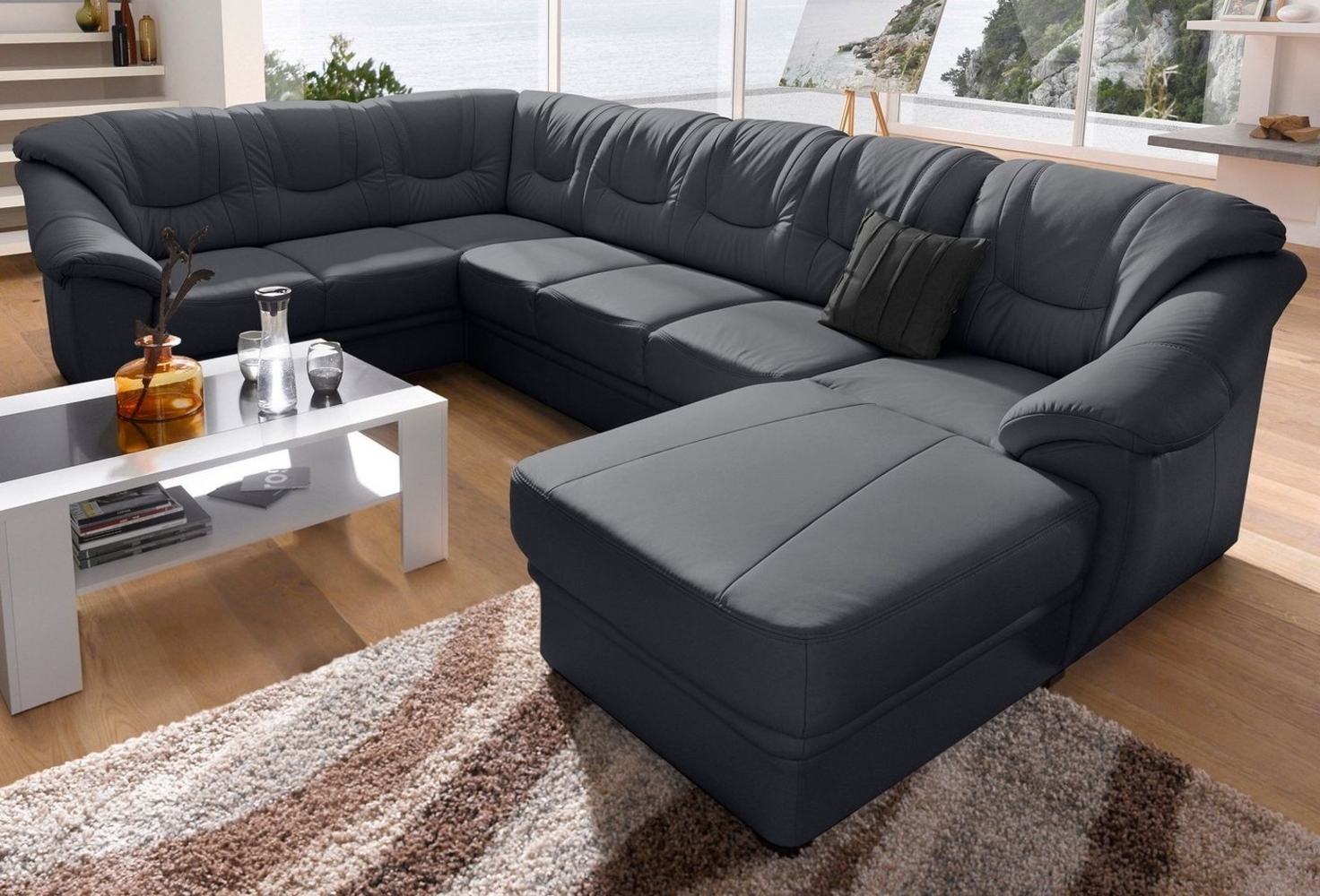 sit&more Wohnlandschaft Savona U-Form, wahlweise mit Bettfunktion, inklusive Federkern, frei im Raum stellbar Bild 1