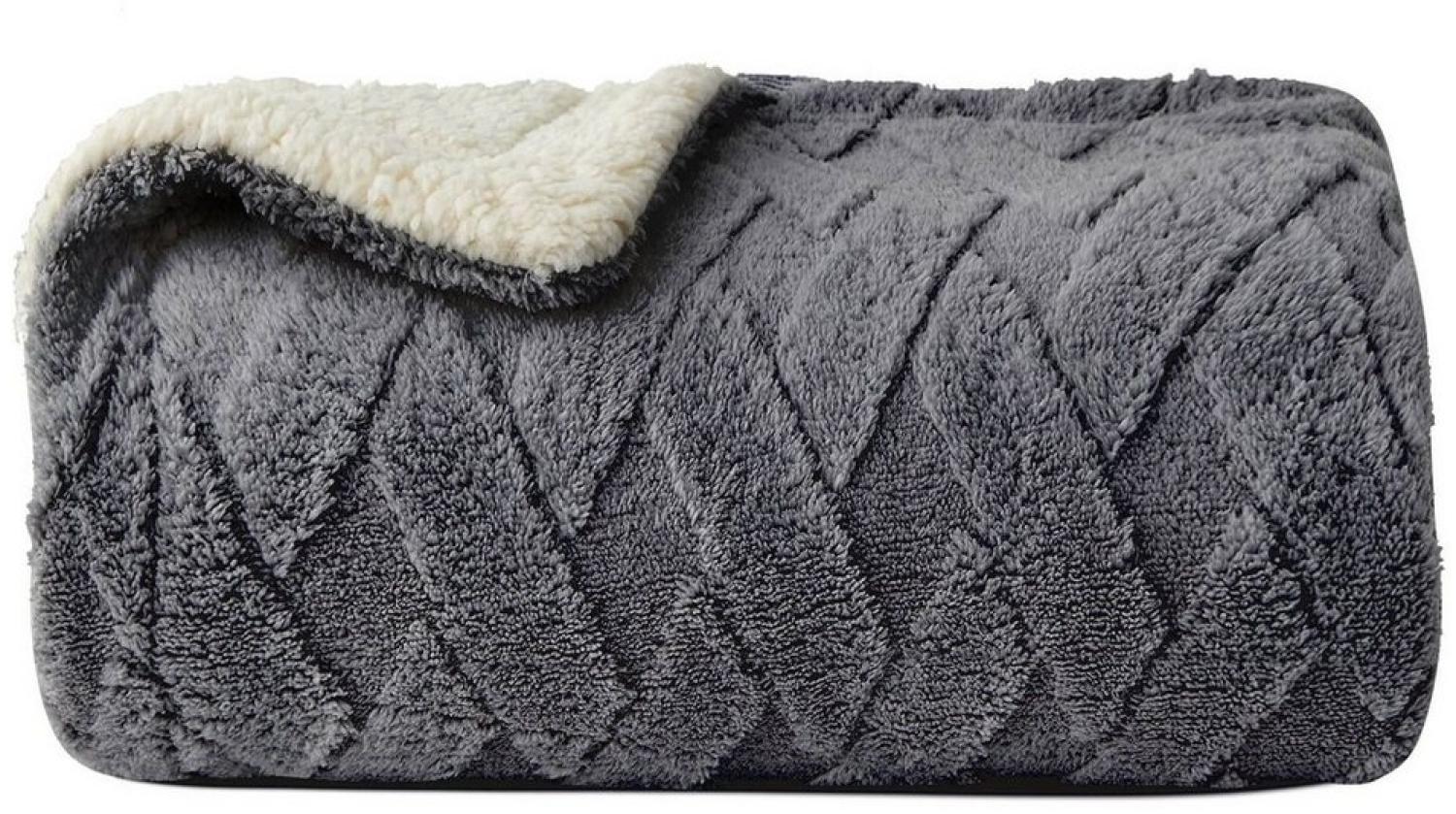 Wohndecke MT09, KEAYOO, Sherpa Fleece Warm Decke Kuscheldecken für Bett, Sofa und Couch Bild 1