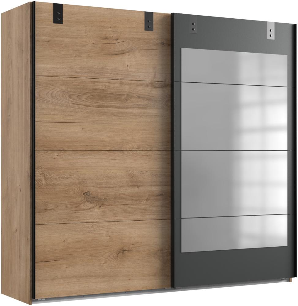 Kleiderschrank >Malmö< (B/H/T: 225x210x65 cm) in Plankeneiche-Nachbildung Bild 1