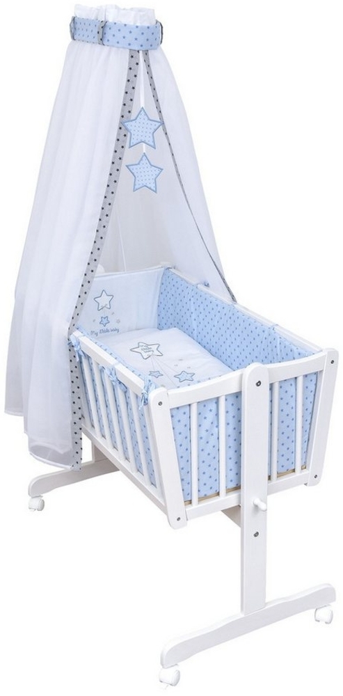 Baby-Delux Babybettwäsche Baby Wiegenset, 6 teilig, Wiegenset 6-tlg. für Babywiege 90x40 (ohne Wiege) verschiedene Designs Bild 1