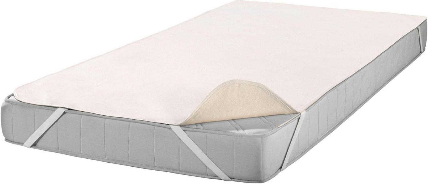 SETEX Kalmuck Matratzenschutz, 140x220 cm, Eckgummis, 100 % Baumwolle, Classic, Beige, 2107140220001001 Bild 1