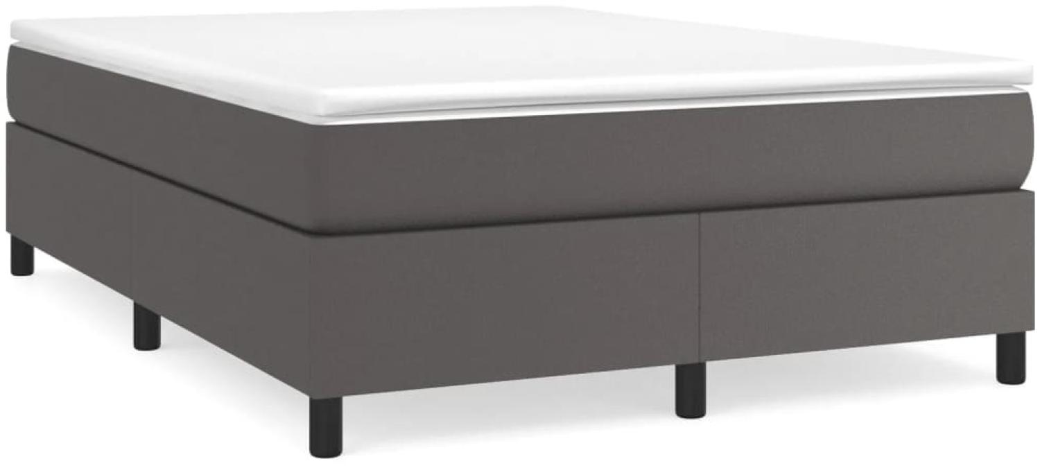 vidaXL Bettgestell Grau 140x190 cm Kunstleder 3121045 Bild 1