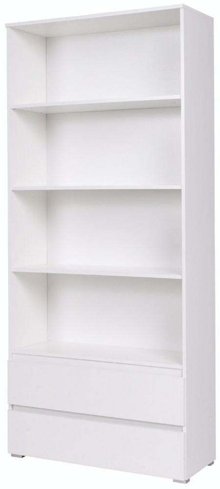 Beautysofa Bücherregal Geräumiges Bücherregal mit Schubladen COSMO, (B:92/H:204/T:34 CM sonoma, eiche rivera, weiß) Bild 1