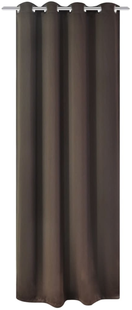 vidaXL Verdunkelungsvorhang mit Metallösen 270 x 245 cm Braun 132204 Bild 1