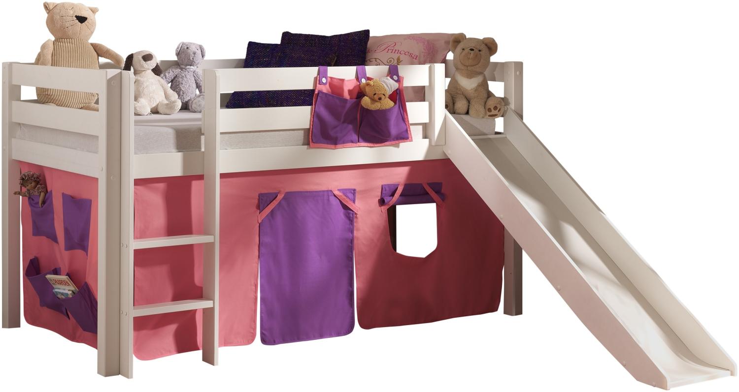 Spielbett Pino mit Rutsche und Textilset "Bella" Bild 1