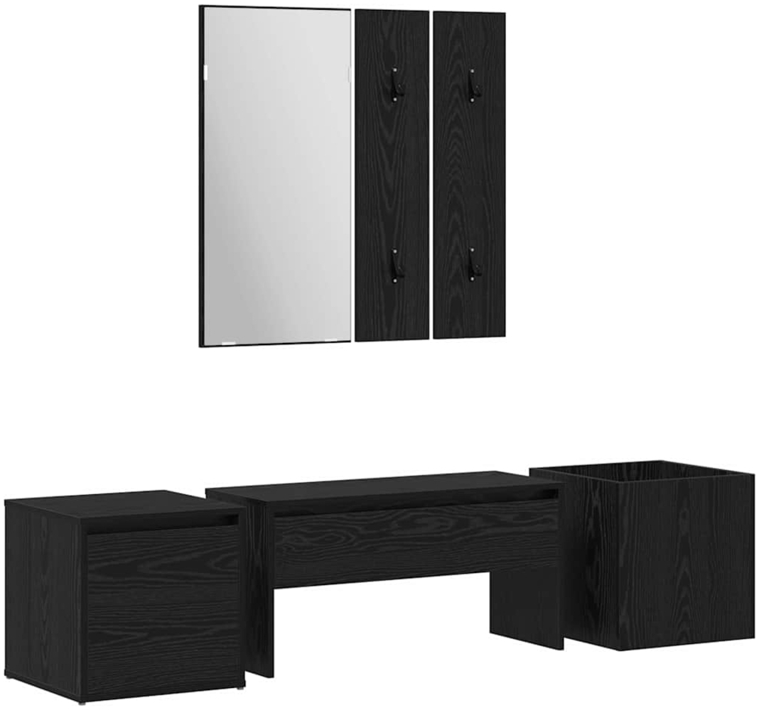vidaXL Flurmöbel-Set Wandmontiert 6 pcs Schwarze Eiche 80 x 31 x 40 cm 3332547 Bild 1