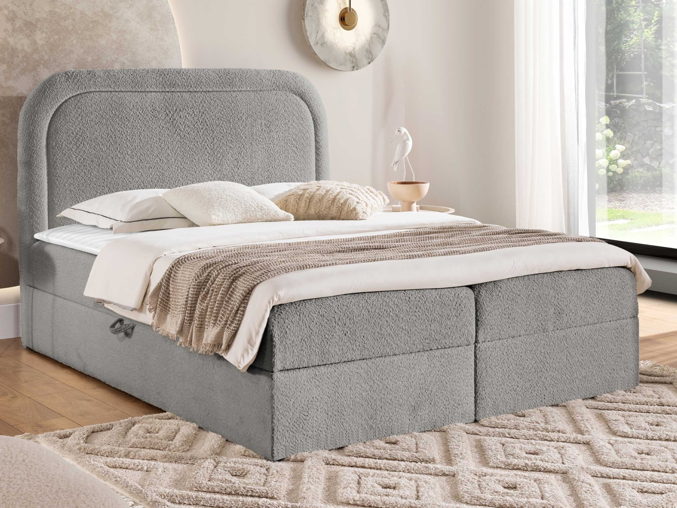 Boxspringbett Busnik (Farbe: Coral 75, Größe: 180 x 200) Bild 1