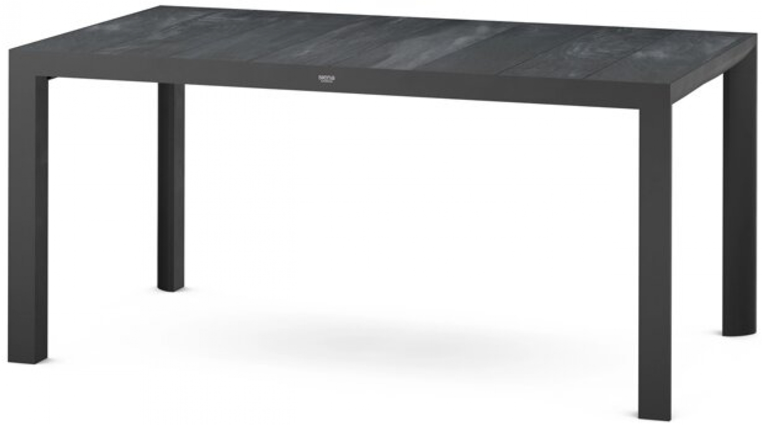 Silva Dining Tisch 160x90 matt anthrazit Gestell Aluminium, Keramik wood grey Bild 1