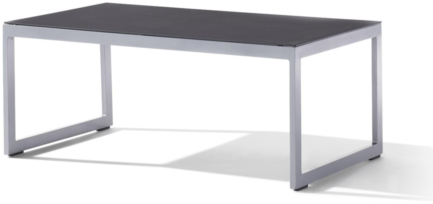 Sieger 603/A Loungetisch mit lackierter Glasplatte, Aluminium Graphit 60 x 44 x 110 cm Bild 1