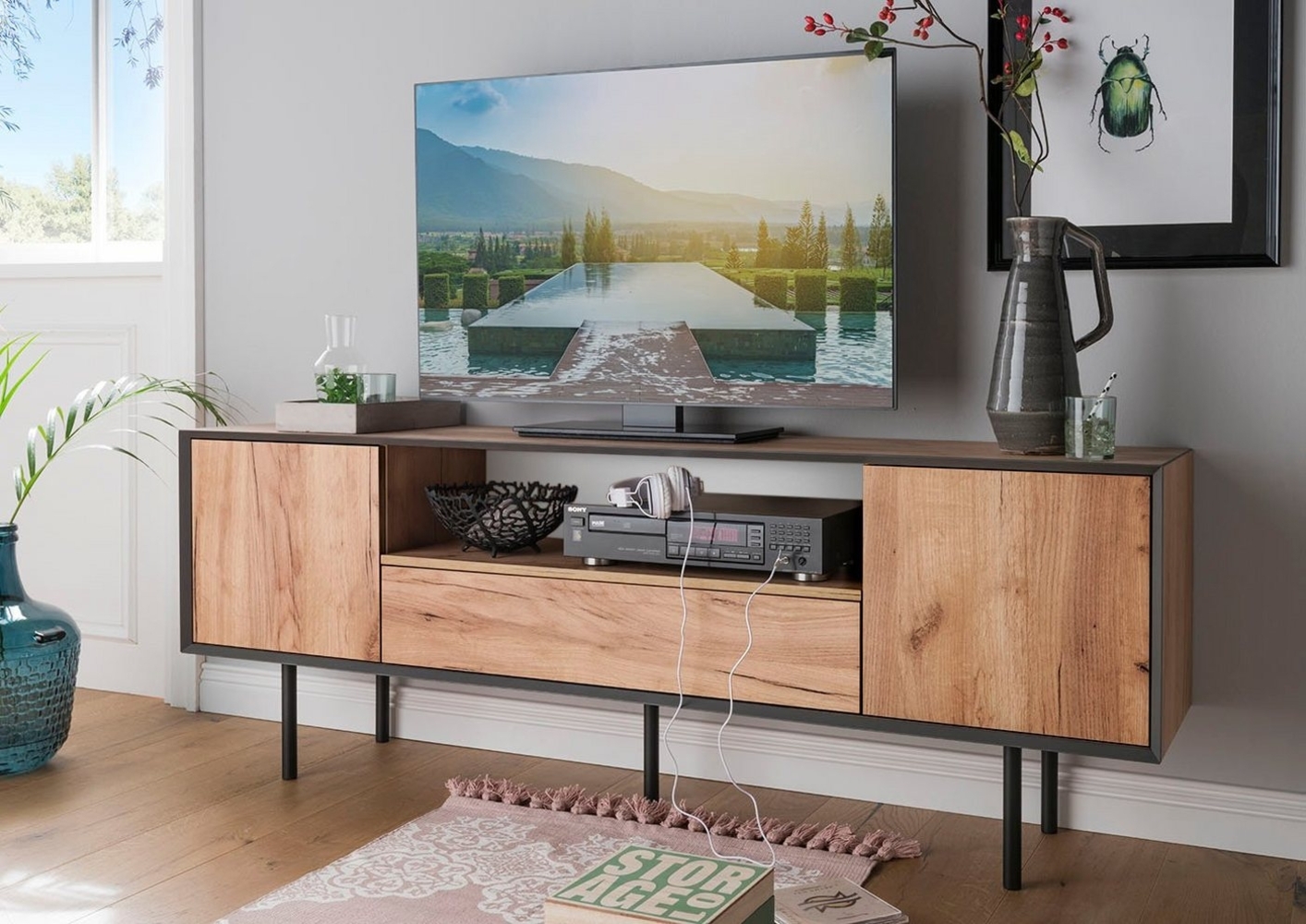 Paroli Sideboard Susa, Breite 165 cm, 2 Türen Bild 1