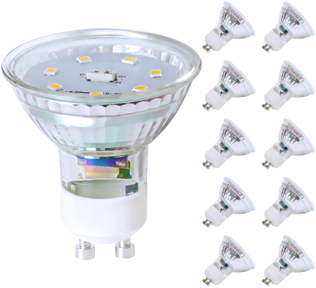 ZMH GU10 LED Warmweiss 5W Leuchtmittel Lampe Ersetzt 50W Glühbirne 3000K Energiesparlampe Abstrahlwinkel 110° Spot Nicht Dimmbar Reflektor Birne Glühlampen Strahler Spot LED GU10 10 pack Bild 1