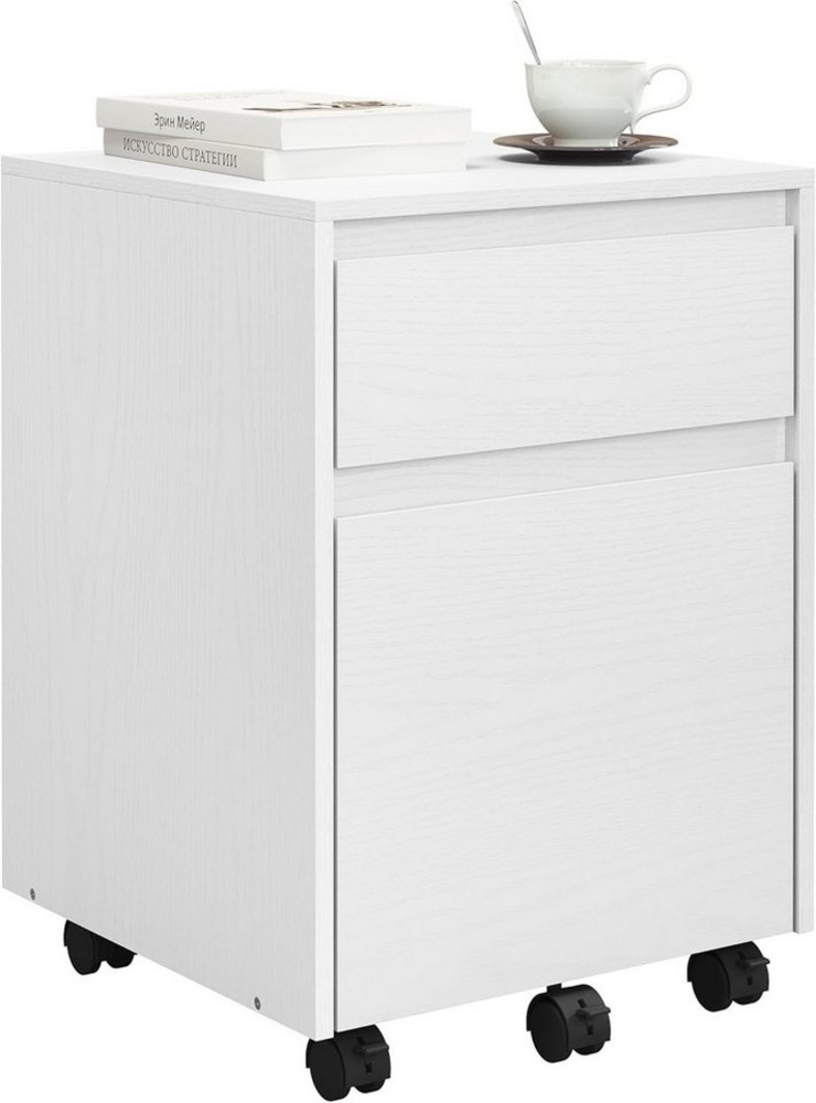 Woltu Rollcontainer, mit 2 Schubladen, Büroschrank auf Rollen, 40x57x40 cm Bild 1