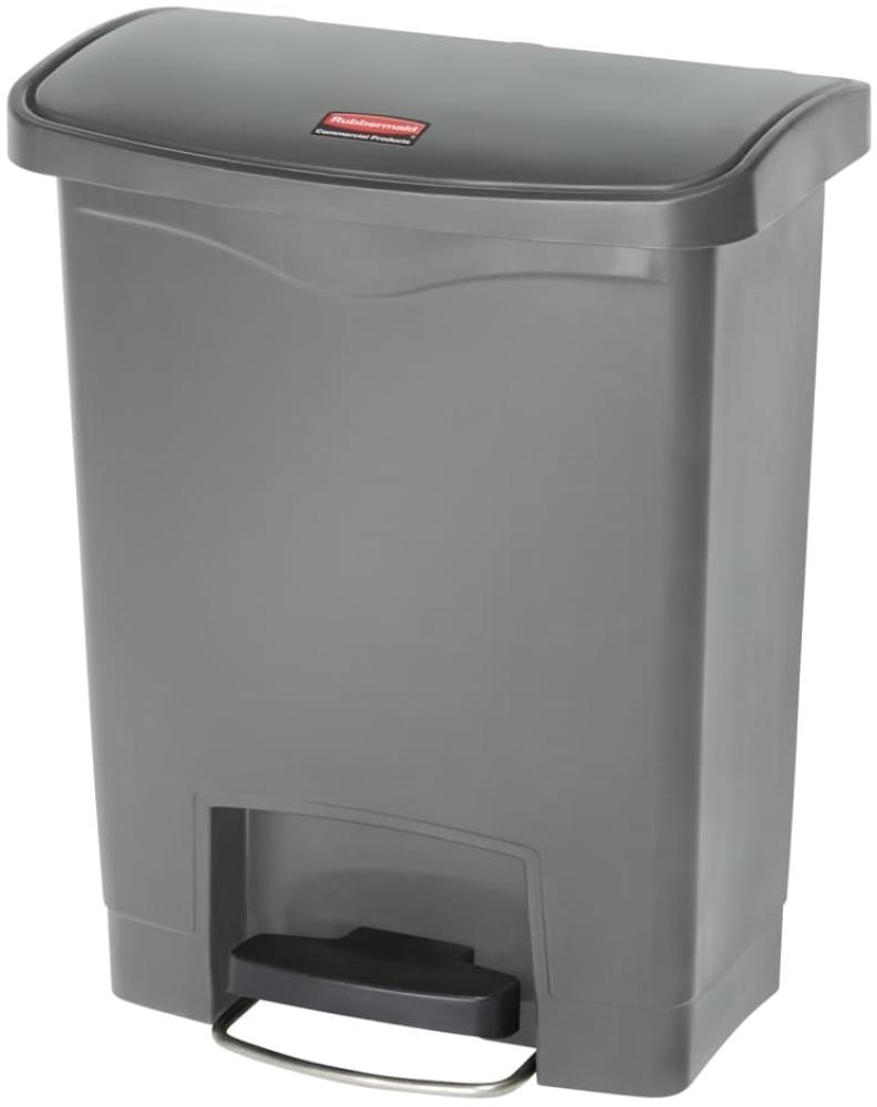 Rubbermaid Step-on Mülleimer Slim Jim 30 L Grau 445373 Bild 1