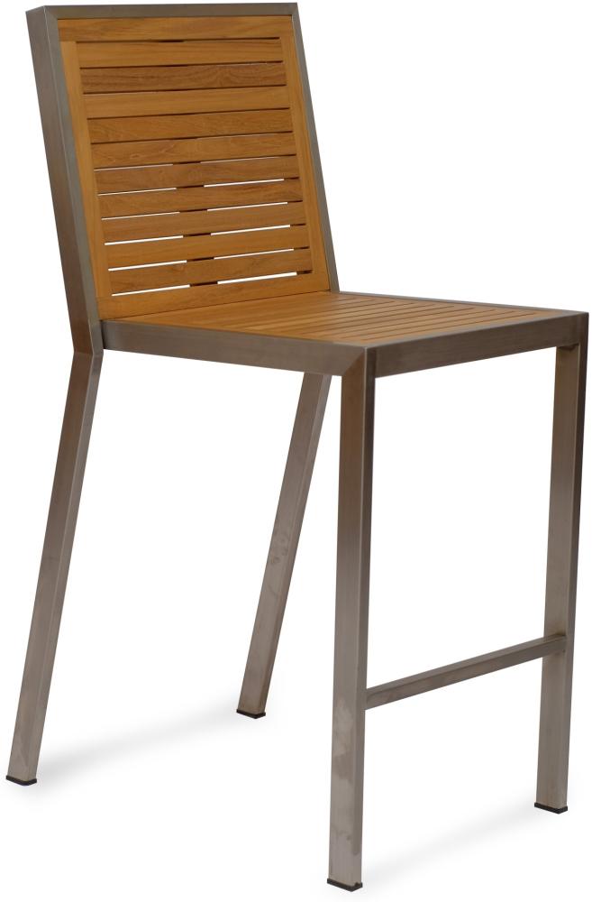 Barhocker Fedaia Teakholz & Edelstahl von Teako Design Bild 1