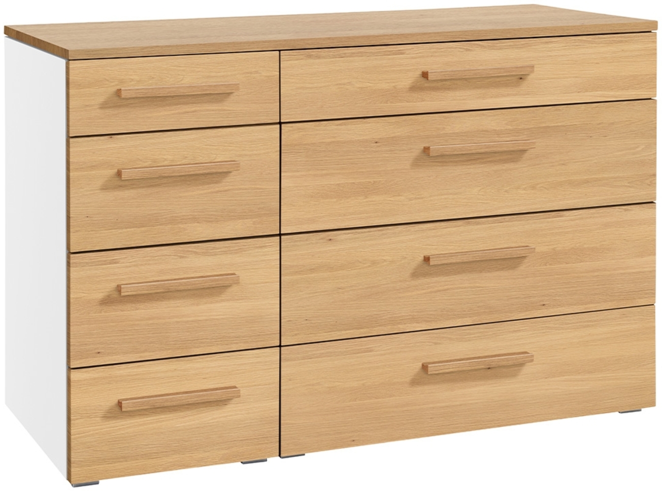 Hasena Kommode Cassino weiss Eiche bright, geölt teilmontiert Bild 1