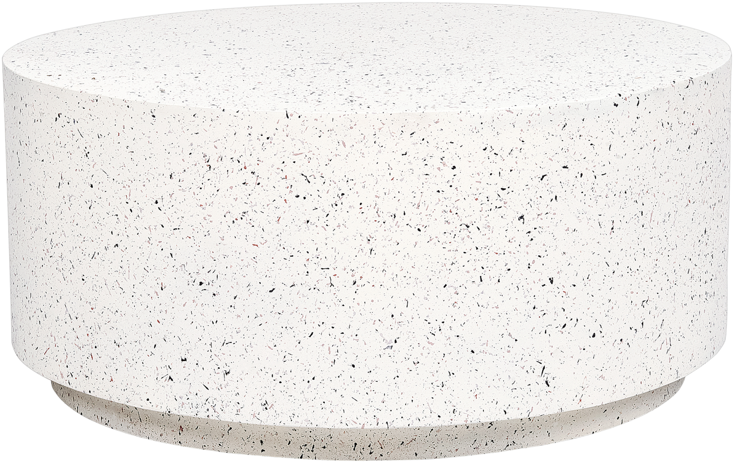 Garten Couchtisch Beton weiß Terrazzo Optik rund ⌀ 90 cm TREZZO Bild 1