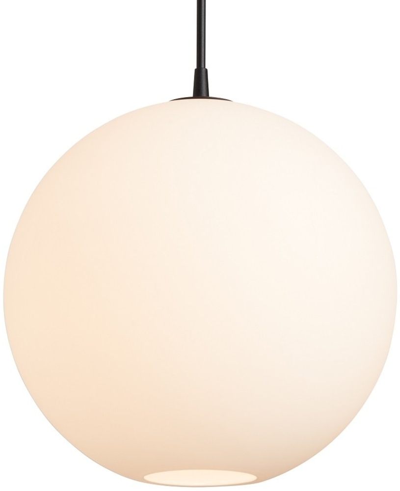 Belid Capo Pendelleuchte 400mm Glas opal schwarzes Kabel E27 Bild 1