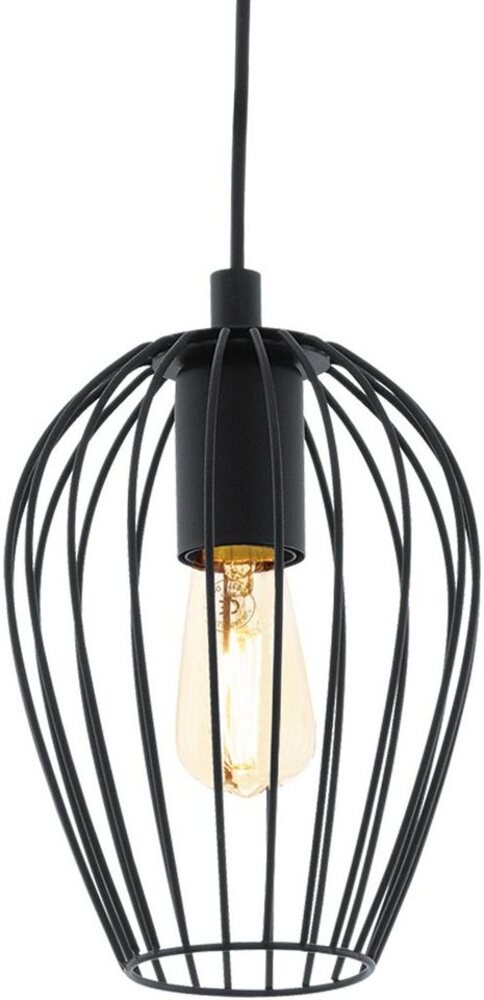 Eglo 49477 Hängeleuchte NEWTOWN Stahl schwarz E27 max. 1X40W H:110cm Ø16cm dimmbar Bild 1