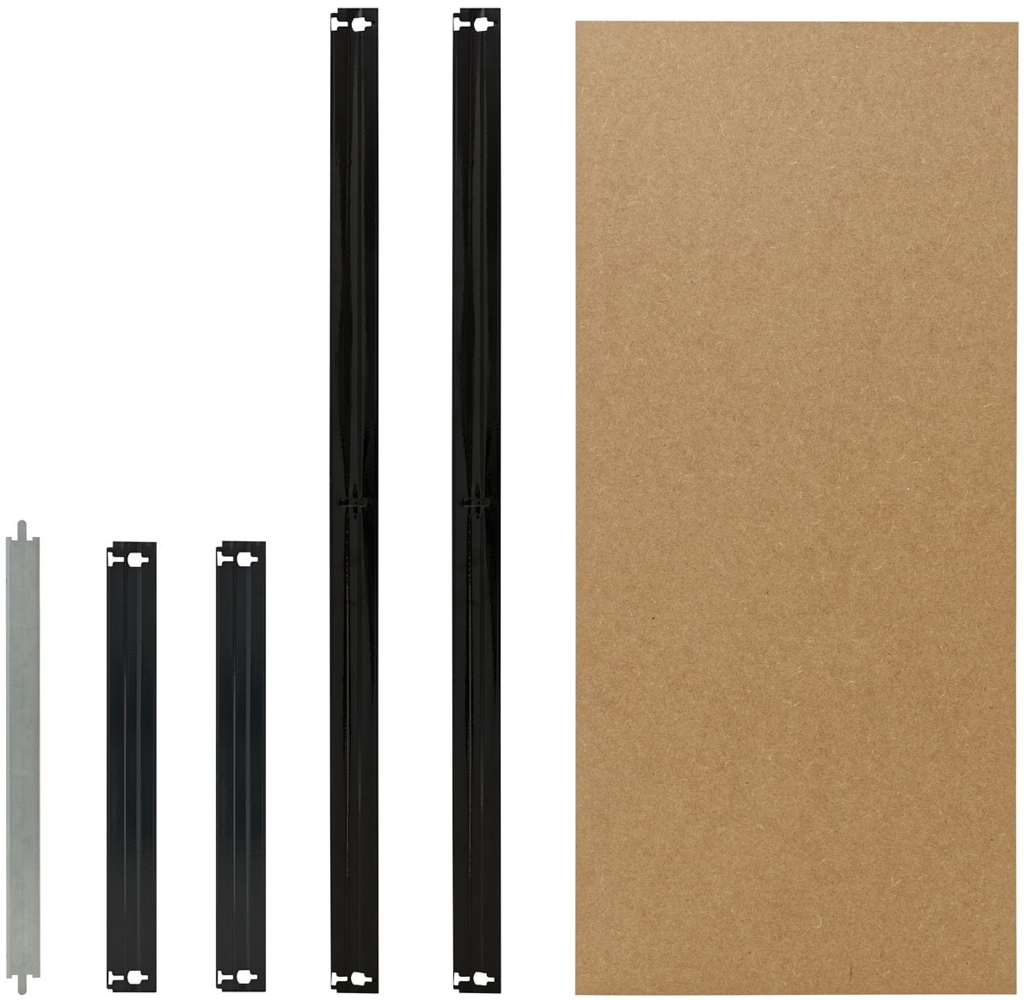 shelfplaza BLACK 100x23 cm Fachboden-Set in schwarz für BLACK Schwerlastregale mit 175 kg Traglast pro Boden Bild 1