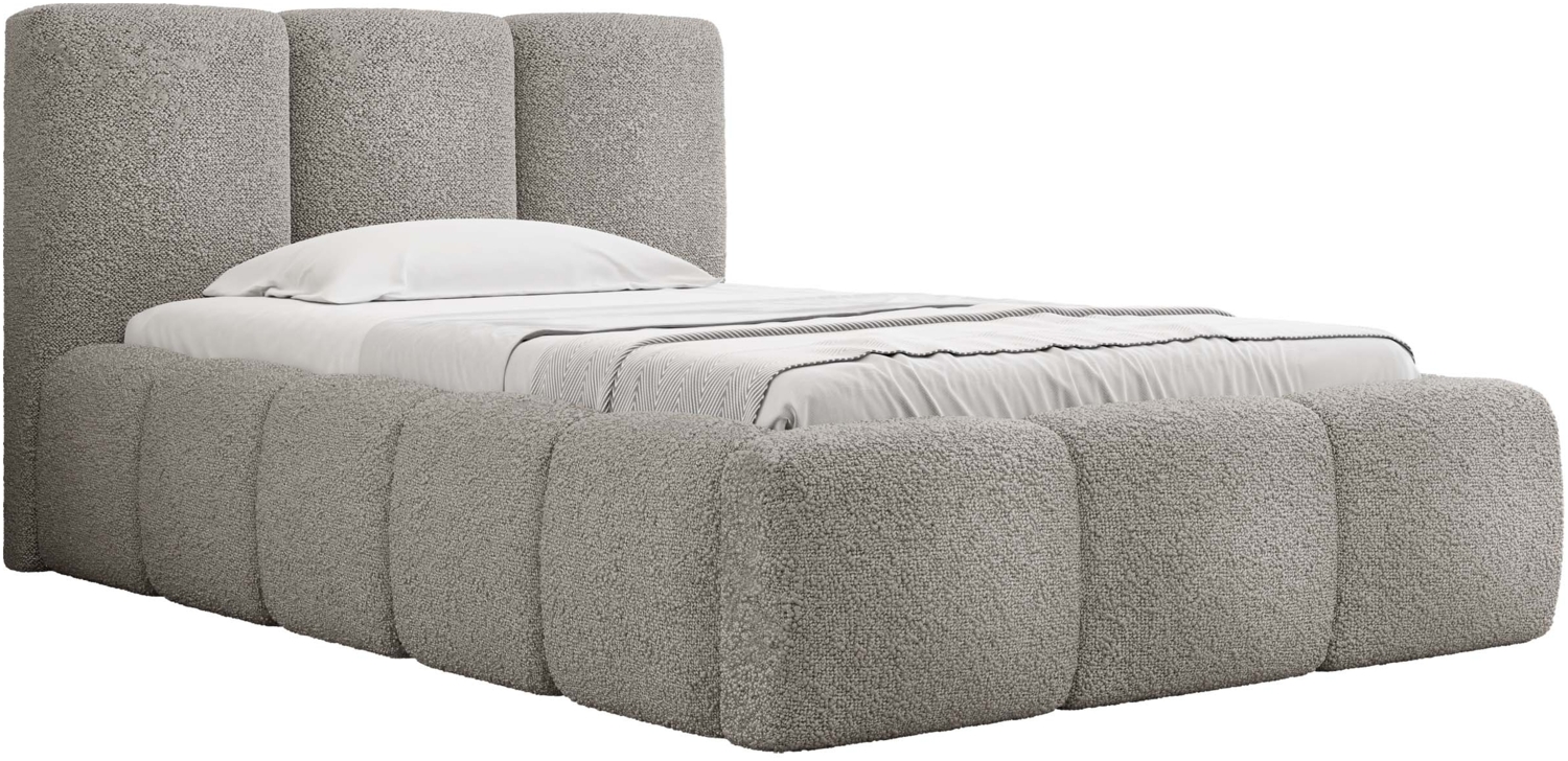 Mirjan24 'Koweni' Polsterbett mit Bettkasten, Bouclé, Taupe, 90x200 cm Bild 1