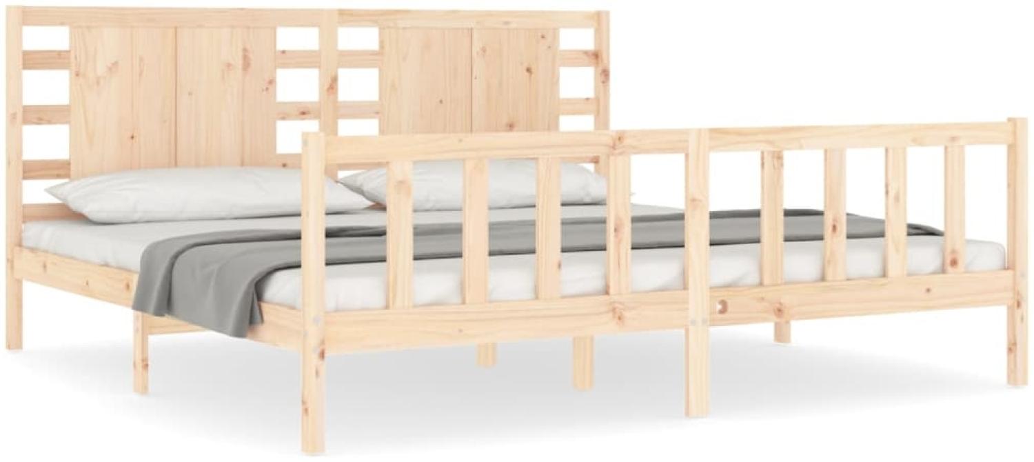 vidaXL Massivholzbett ohne Matratze 200x200 cm Kiefer 3192836 Bild 1
