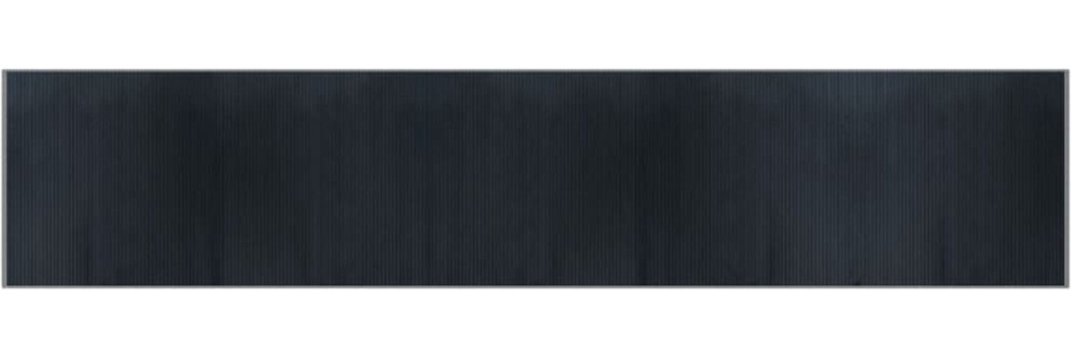 vidaXL Teppich Rechteckig Grau 100x500 cm Bambus 376964 Bild 1
