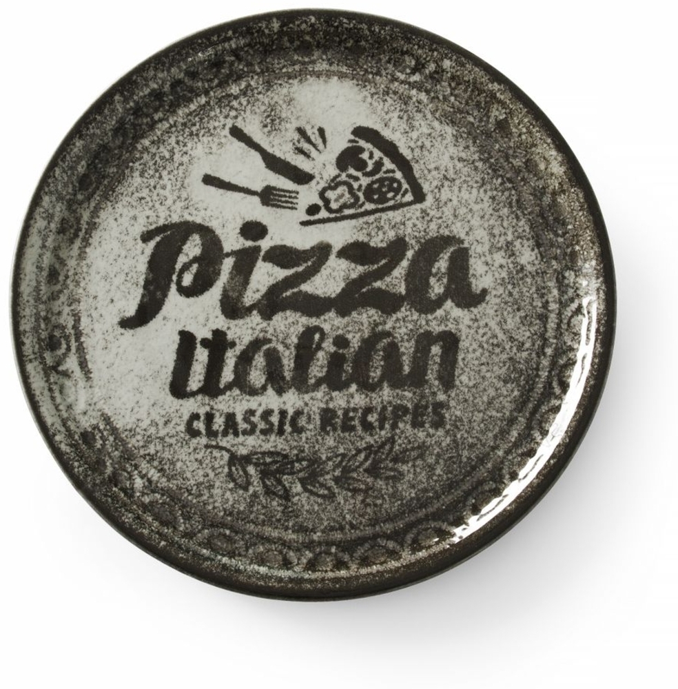 HENDI Pizzateller Recipe Collection Schwarz, Schwarz, ⌀310mm Bild 1