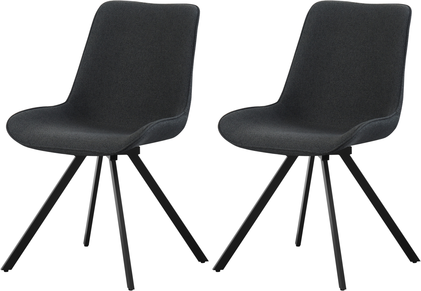 Stuhl (B/H/T): 52 x 85 x 61 cm in Anthrazit Bild 1