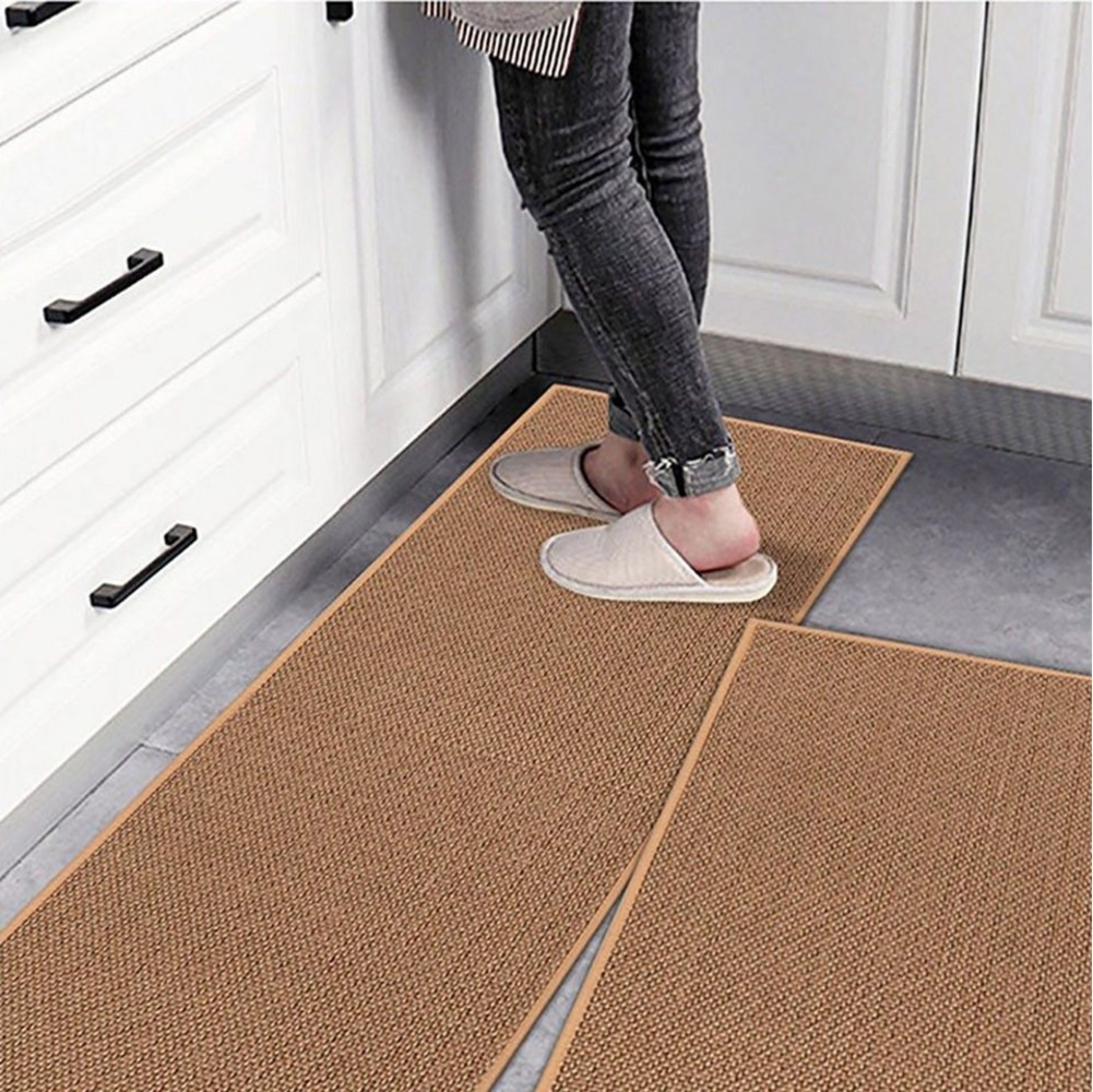 RWEUOQ Sisalteppich Teppich Küchenläufer KüChenteppich Sisaloptik Weben Teppichläufer, Rutschfest Teppich für Küche Balkon Wohnzimmer Läufer Heimdekoration Bild 1