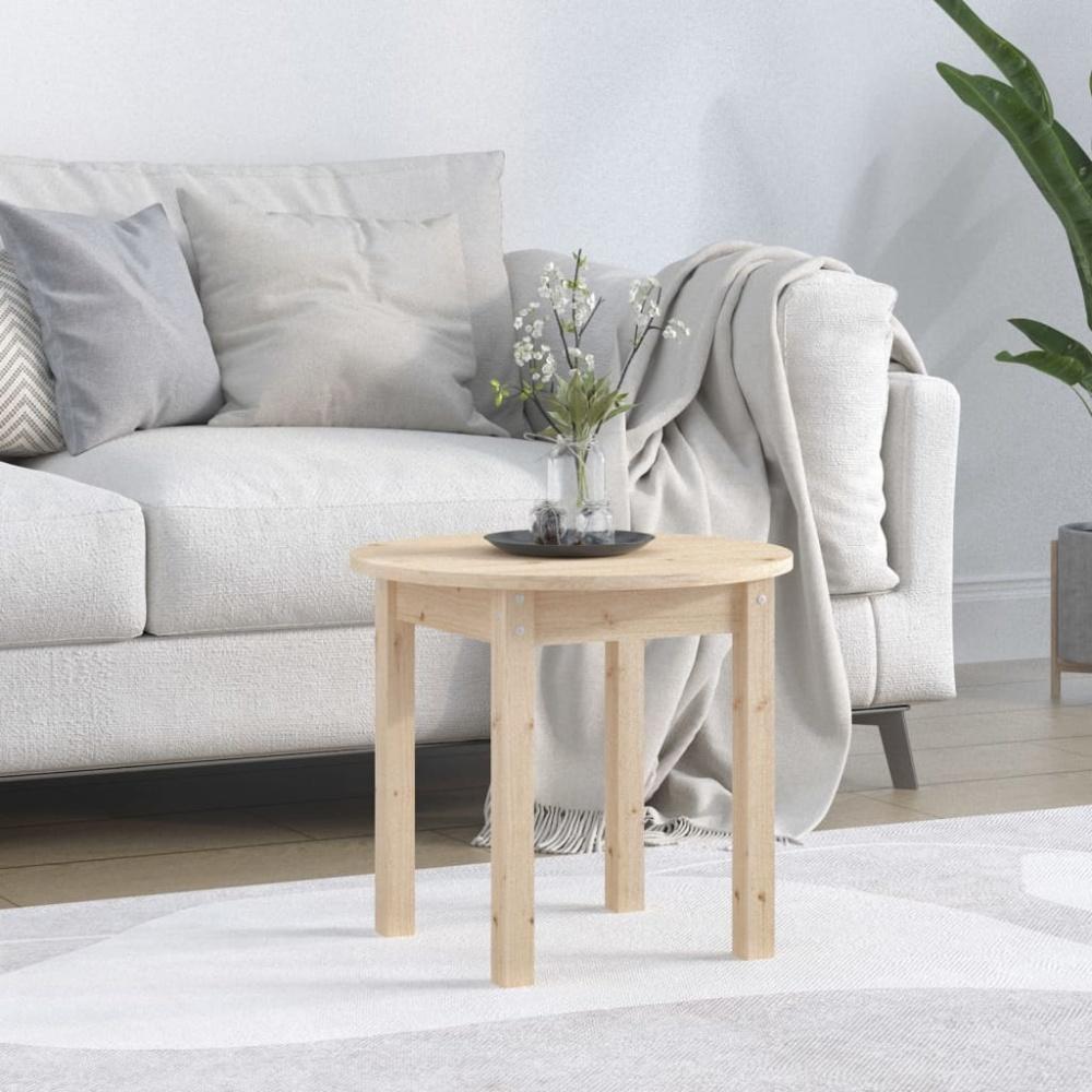 vidaXL Couchtisch Ø 45x40 cm Massivholz Kiefer 822332 Bild 1