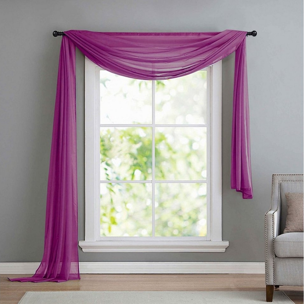 Gardinenbox Freihanddeko (1 St), ohne, transparent, Voile, Uni Volant Transparent Polyester 600cm 140cm Bild 1