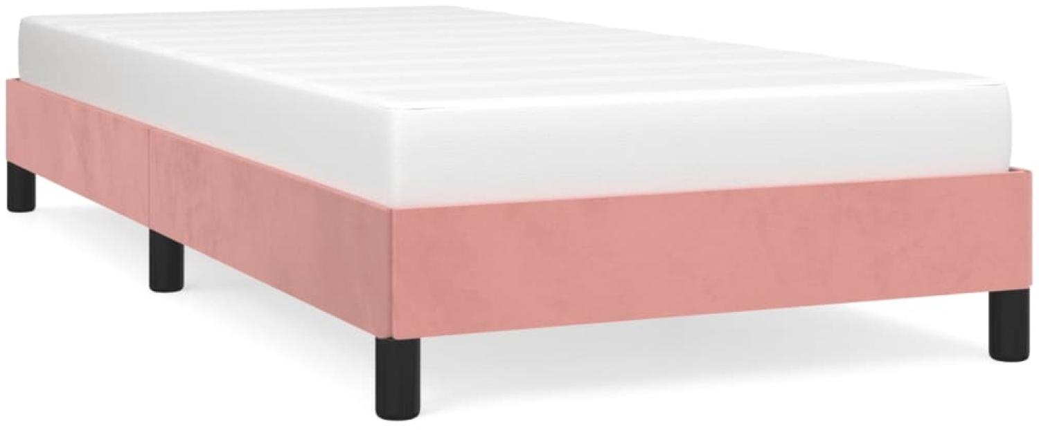 vidaXL Bettgestell Rosa 90x190 cm Samt 346951 Bild 1