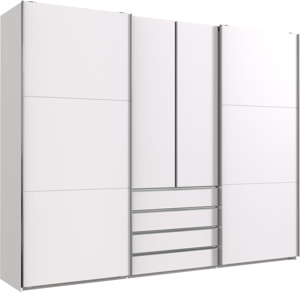 Schwebetürenschrank >MAGIC< in WEISS - 300x236x65cm (BxHxT) Bild 1