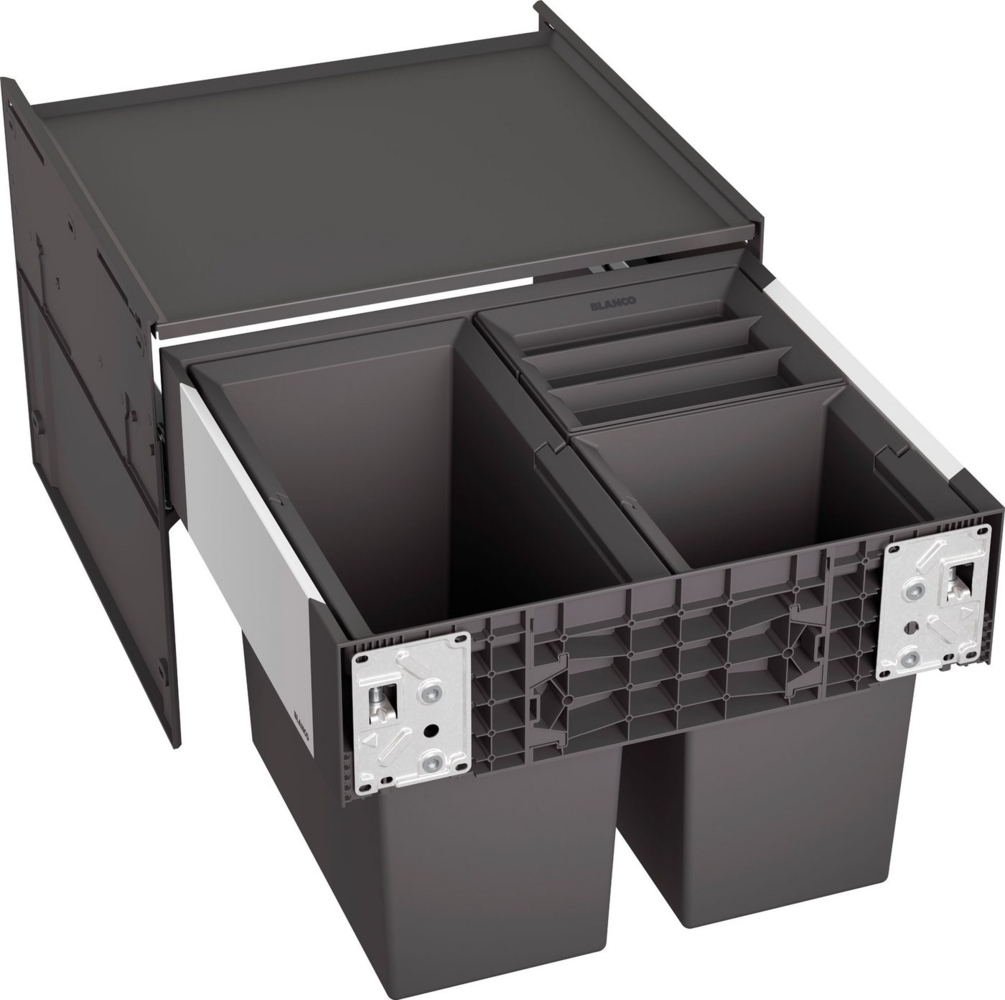 BLANCO 526202 SELECT II 50/3 Abfallsystem 35 (1x19 u. 2x 8) Liter für 50 cm Schrankbreite / Frontanbindung Bild 1