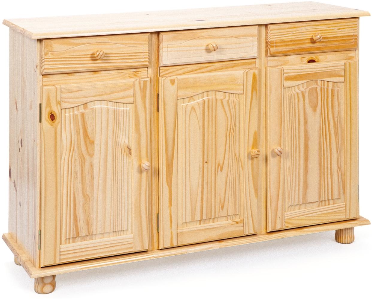 Sideboard Abill teilmassiv Kommode Highboard Schubladen Schrank Anrichte natur Bild 1