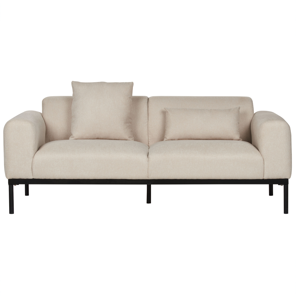 2-Sitzer Sofa Leinenoptik hellbeige MALMOS Bild 1