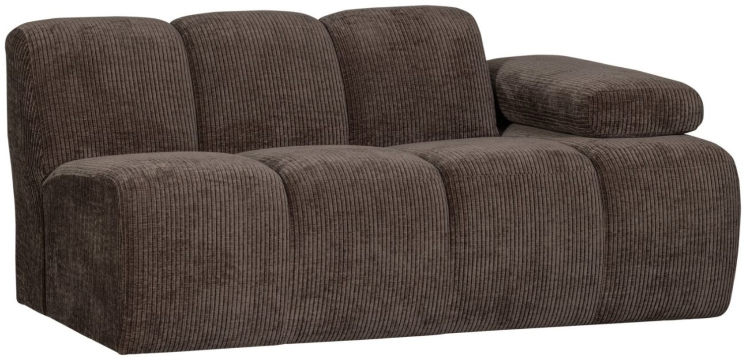 Modulsofa Mojo Flachcord 1,5er Arm-Rechts, Braun Bild 1