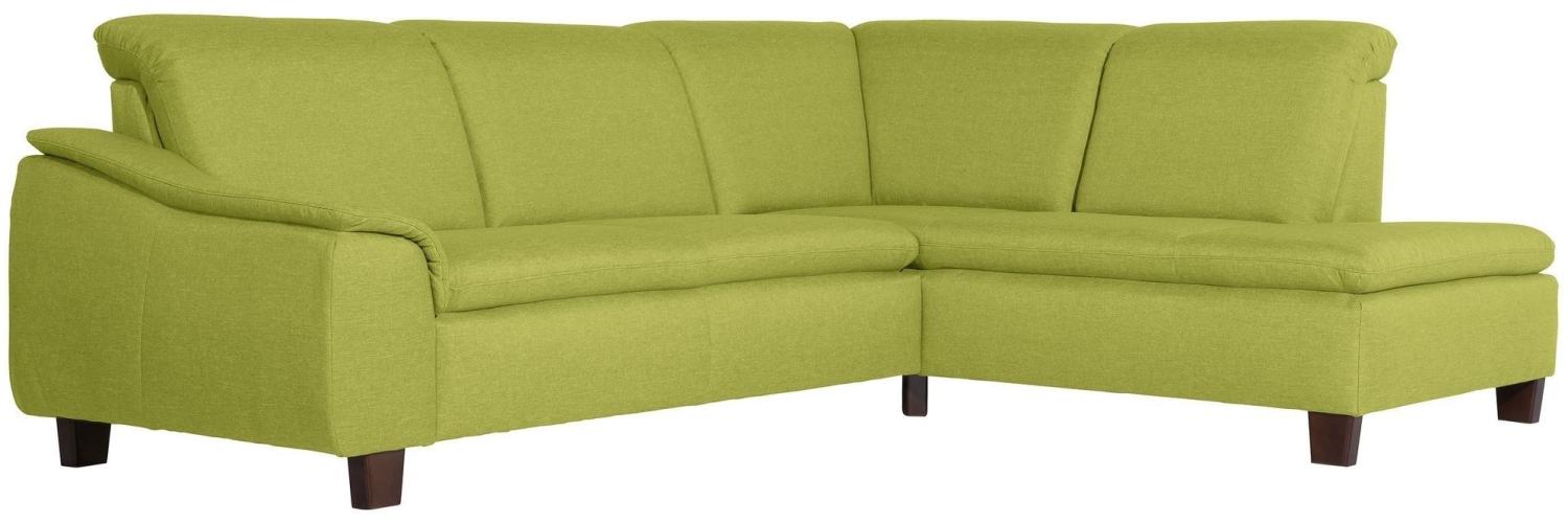 Ecksofa mit Ottomane links Katti Bezug Flachgewebe Buche nussbaum dunkel / apfel 22899 Bild 1