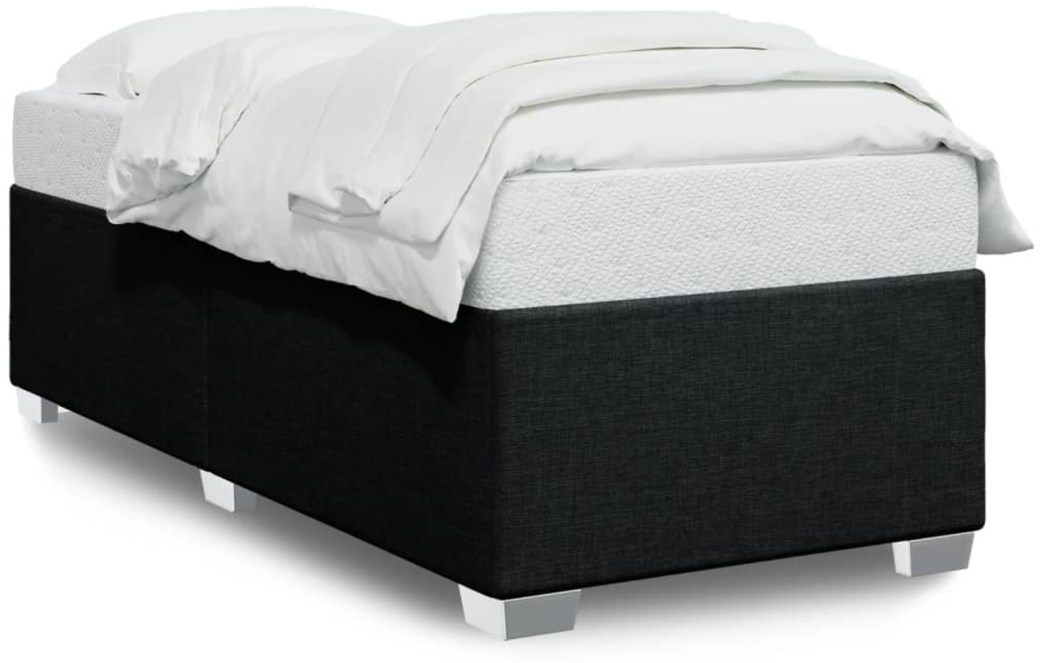 vidaXL Bettgestell ohne Matratze Schwarz 90x200 cm Stoff 3284445 Bild 1