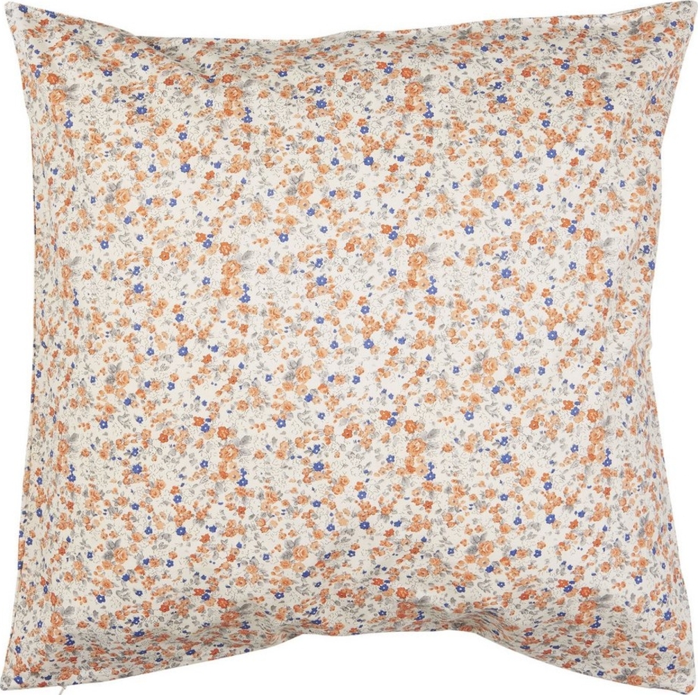 Ib Laursen - Kissenbezug Kissenhülle 50x50cm Orange Blau Blumenmuster 19107-00 Bild 1
