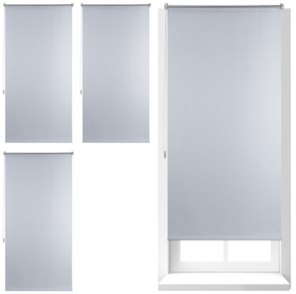 4x Thermo Verdunklungsrollo 80x160 weiß Bild 1