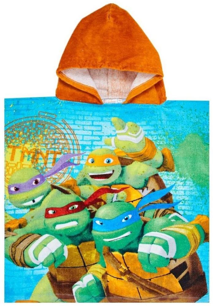 Teenage Mutant Ninja Turtles Kapuzenhandtuch Teenage Mutant Ninja Turtles Jungen Badeponcho mit, Frottee Bild 1