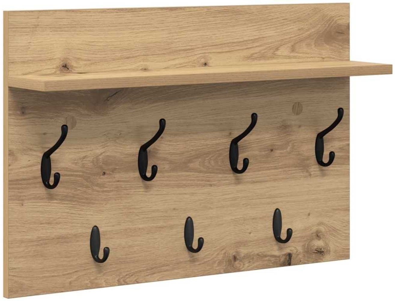 vidaXL Wandmontierter Kleiderständer Artisan-Eiche 60 x 40 x 12 cm 874434 Bild 1