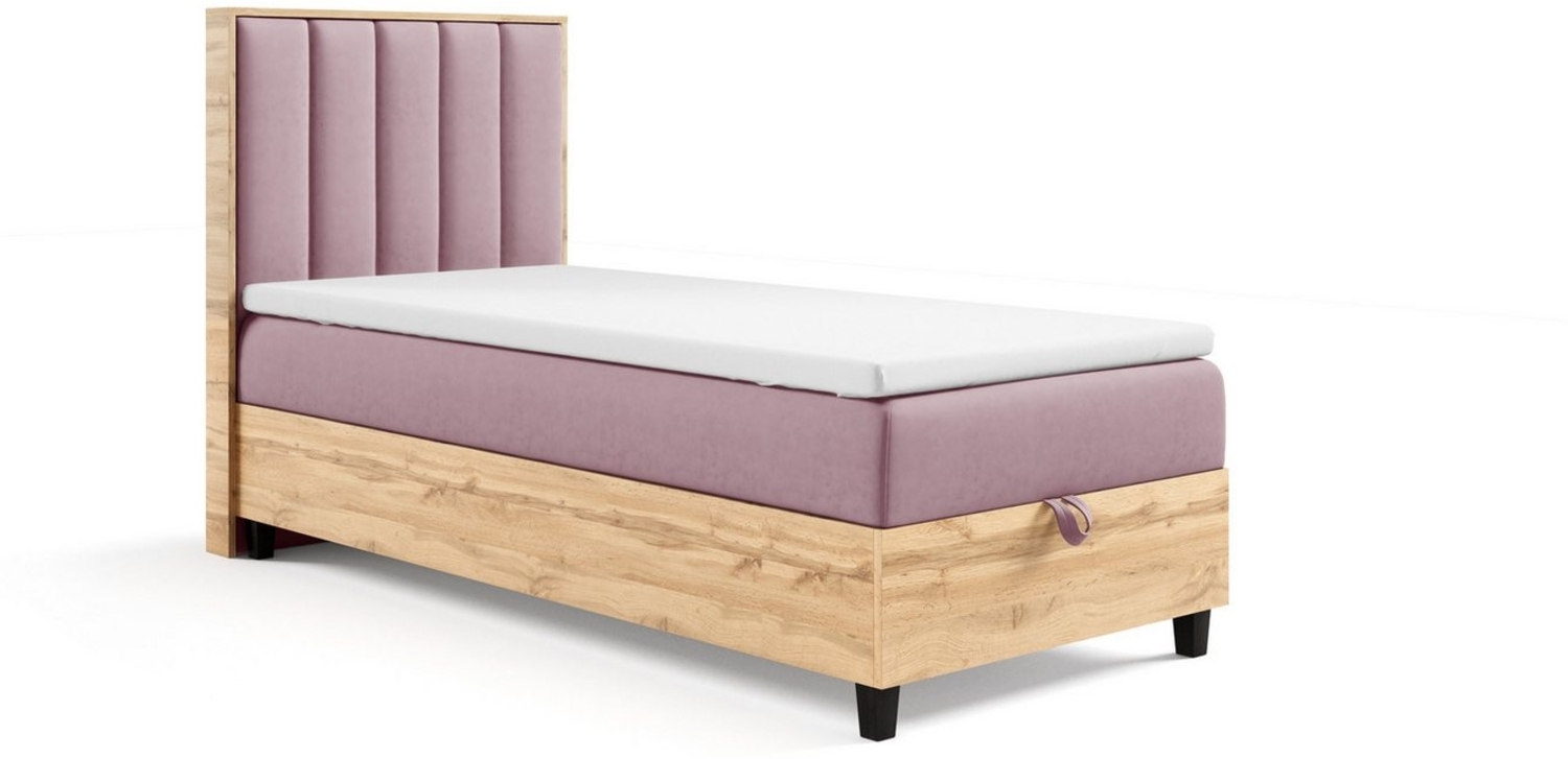 Best for Home Boxspringbett mit Bettkasten Trinity K-10 PLATE SINGLE inkl inkl. 7 cm Topper (70x200 80x200 90x200 100x200 cm), Verschiedene Liefermöglichkeiten, TOP Preis-Leistungs-Verhältnis Bild 1