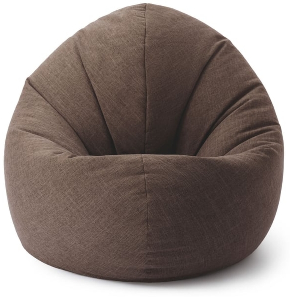 Lumaland 'Interior Line' 2-in-1 Sitzsack, Runder Komfort für drinnen, 300l, 120 x 80 x 75 cm, Braun Bild 1